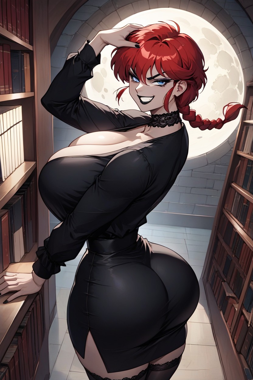 Lace Choker, Mansion, Moonlight Hentai AI Porn
