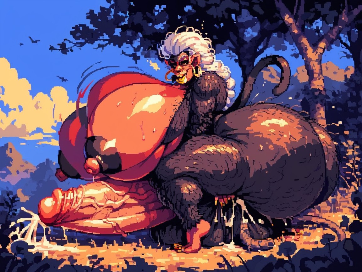 Long Monkey Tail, Cumshot, Gilf Futa 퍼리 AI 포르노