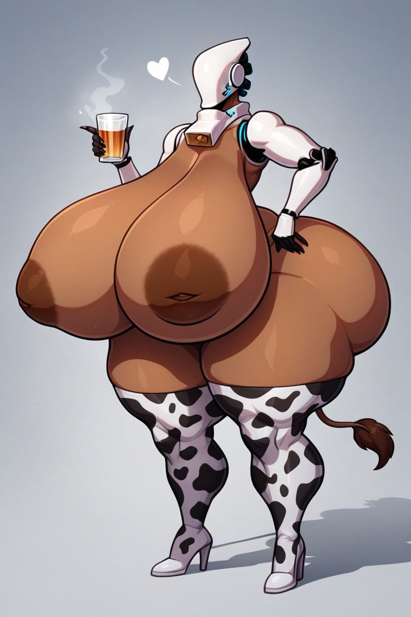 Exposed Breasts, 25+, Exposed Thighs Brown Nipples Furry AI Porn