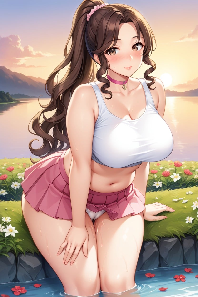 Front View, Anime Style, Pussy Juice Hentai AI Porn