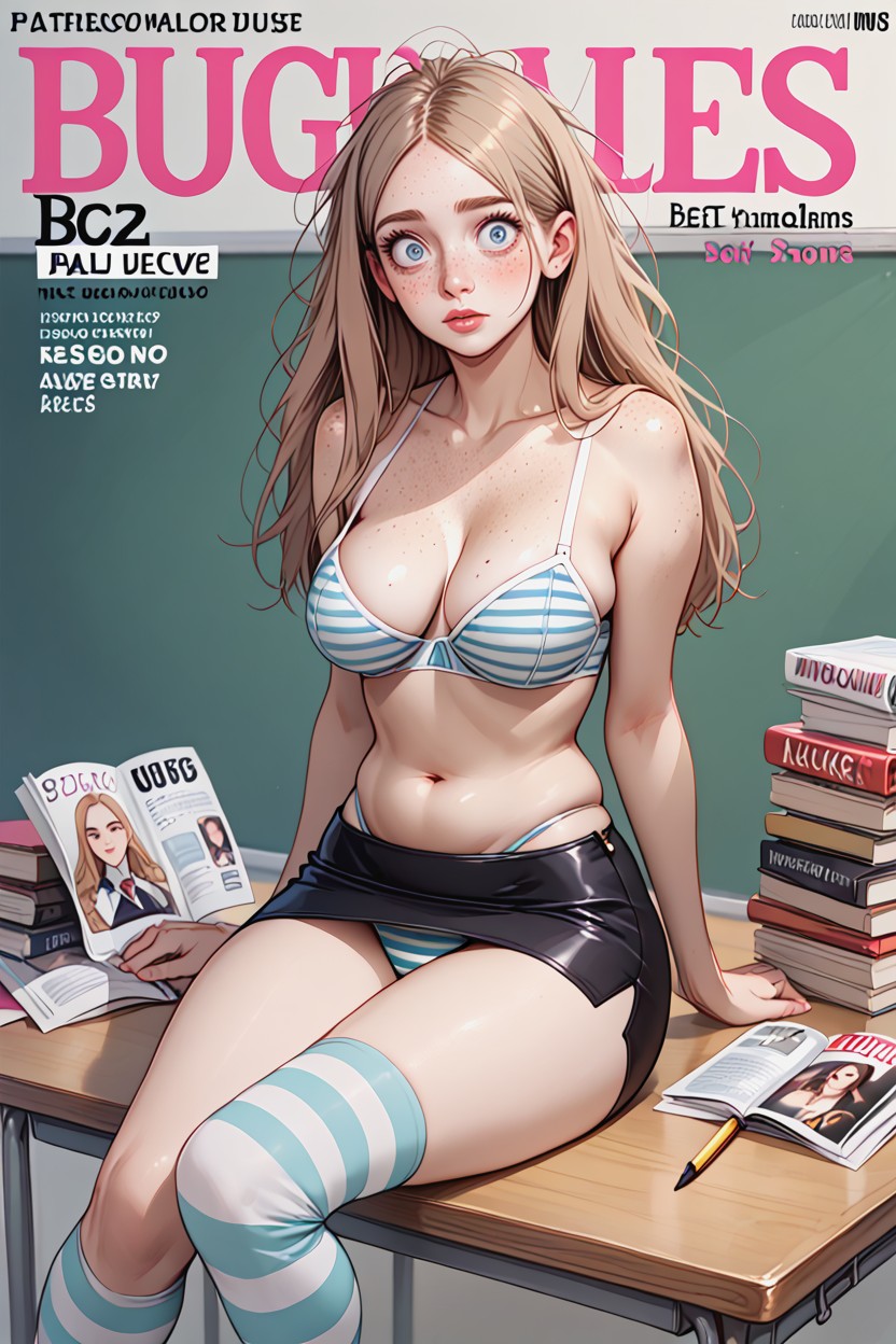 Narrowshoulders, Saggy Tits, Freckled Body AI Porn