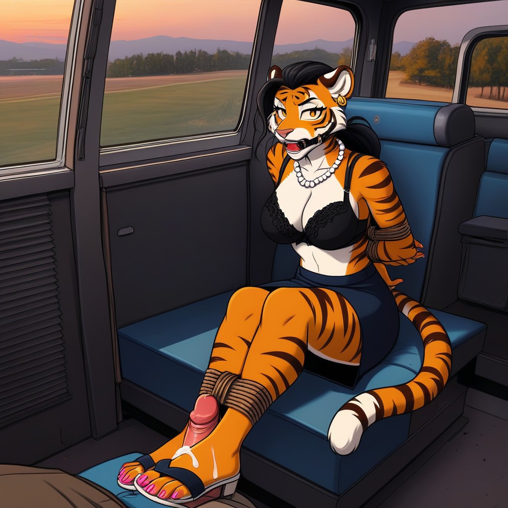 Skirt, Paws, Wearing Sandals Furry AI Porn
