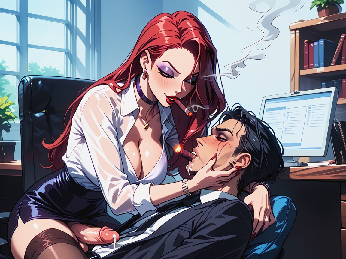Cleavage, Facefucking, Facefuck Shemale AI Porn