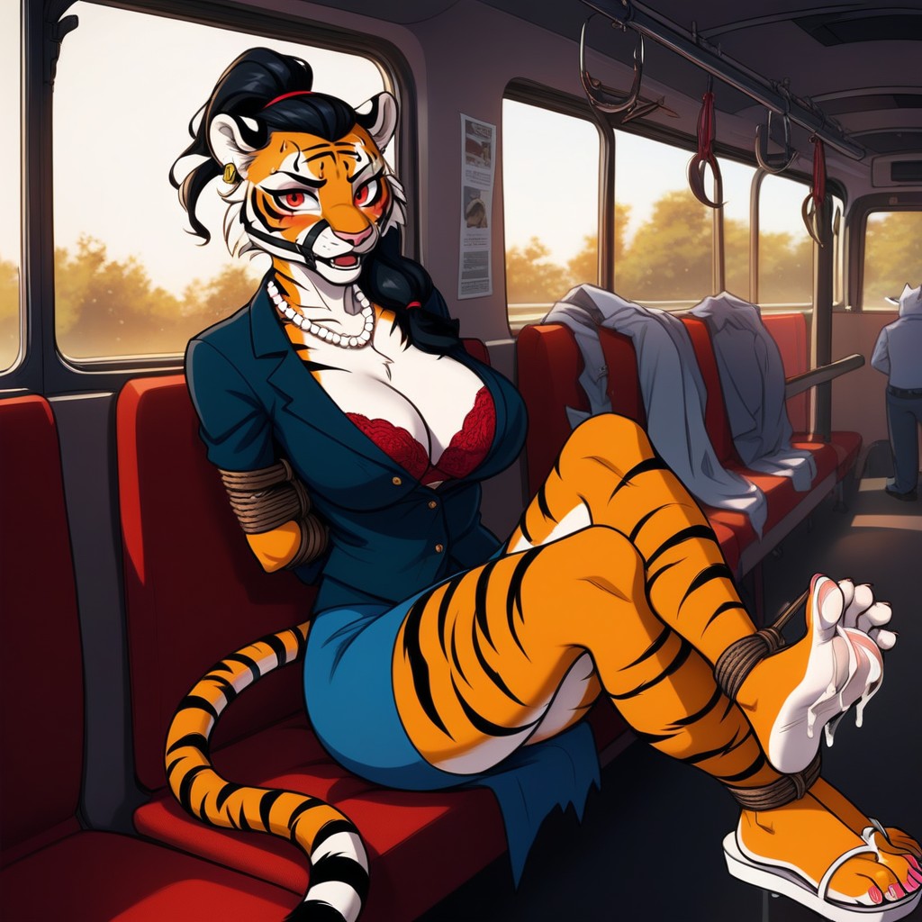 Captured, Large Penis, Torn Clothes Furry AI Porn