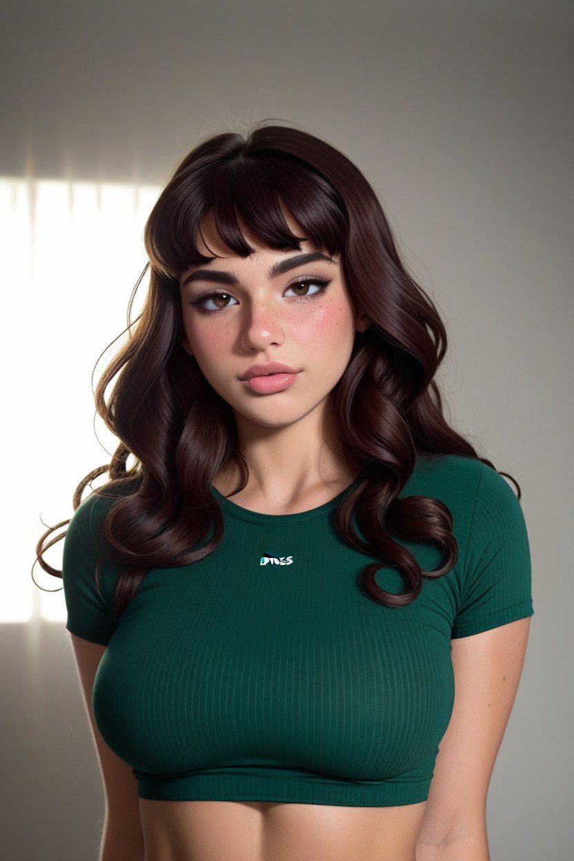 Short Sleeves, Soft Light, Long Eyelashes AI Porn