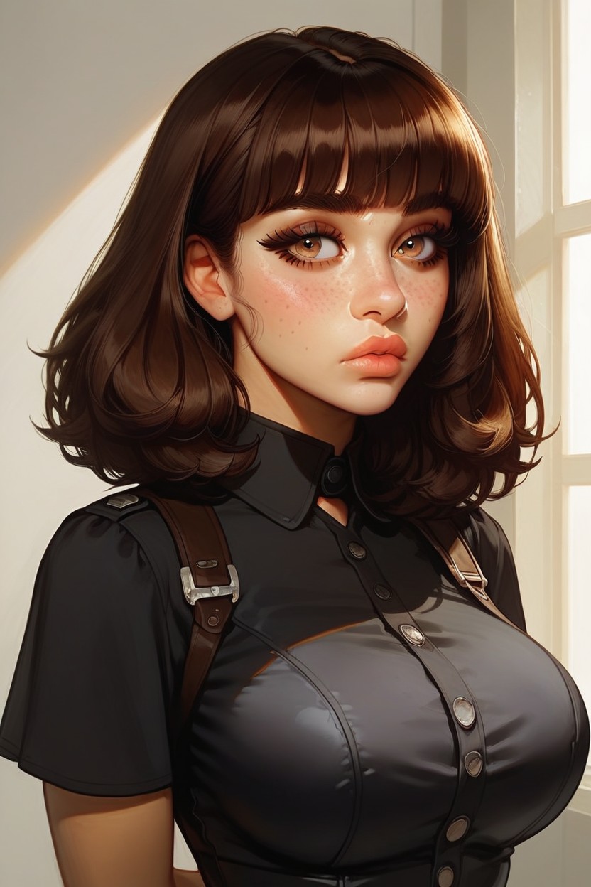 Form Fitting Clothes, Doe Eyes, Bored AI Porn
