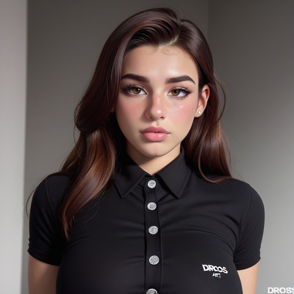 Excessive Lip Filler, Round Cheeks, Soft Light AI Porn