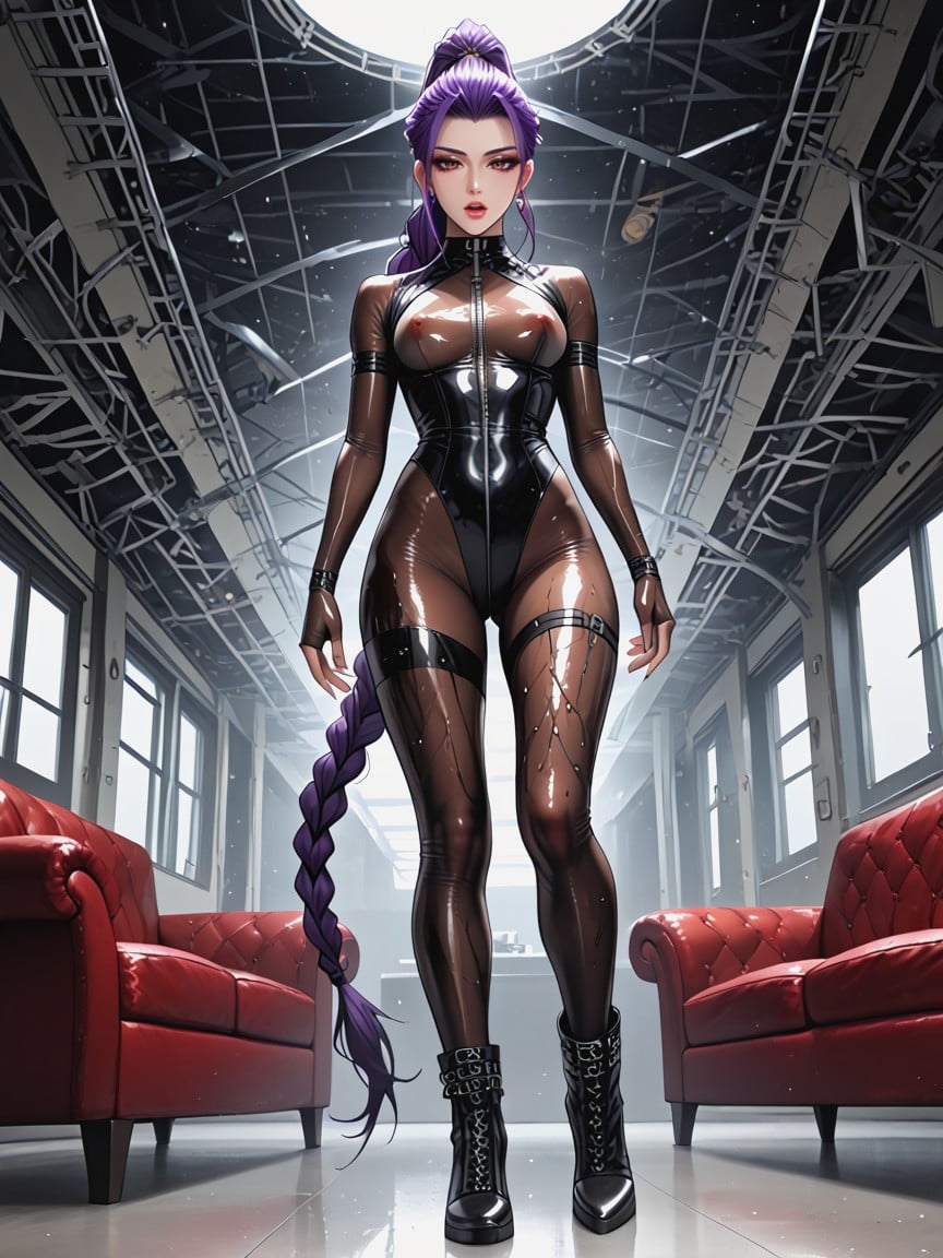 Slicked, Long Sleeves With Fingerless Gloves, Kpop Demon Hunters Hentai AI Porn