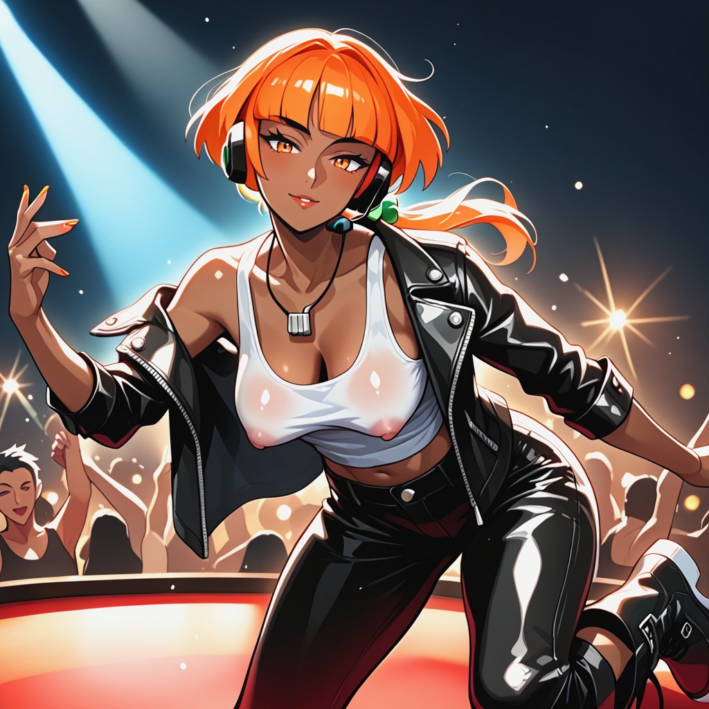 Retrousse Breasts, Dark Skinned, Skinny AI Porn