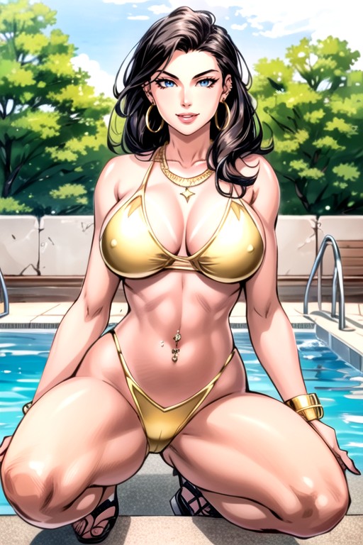 Figura Reloj De Arena, Naked, Perfect Tanned Skin Porno IA