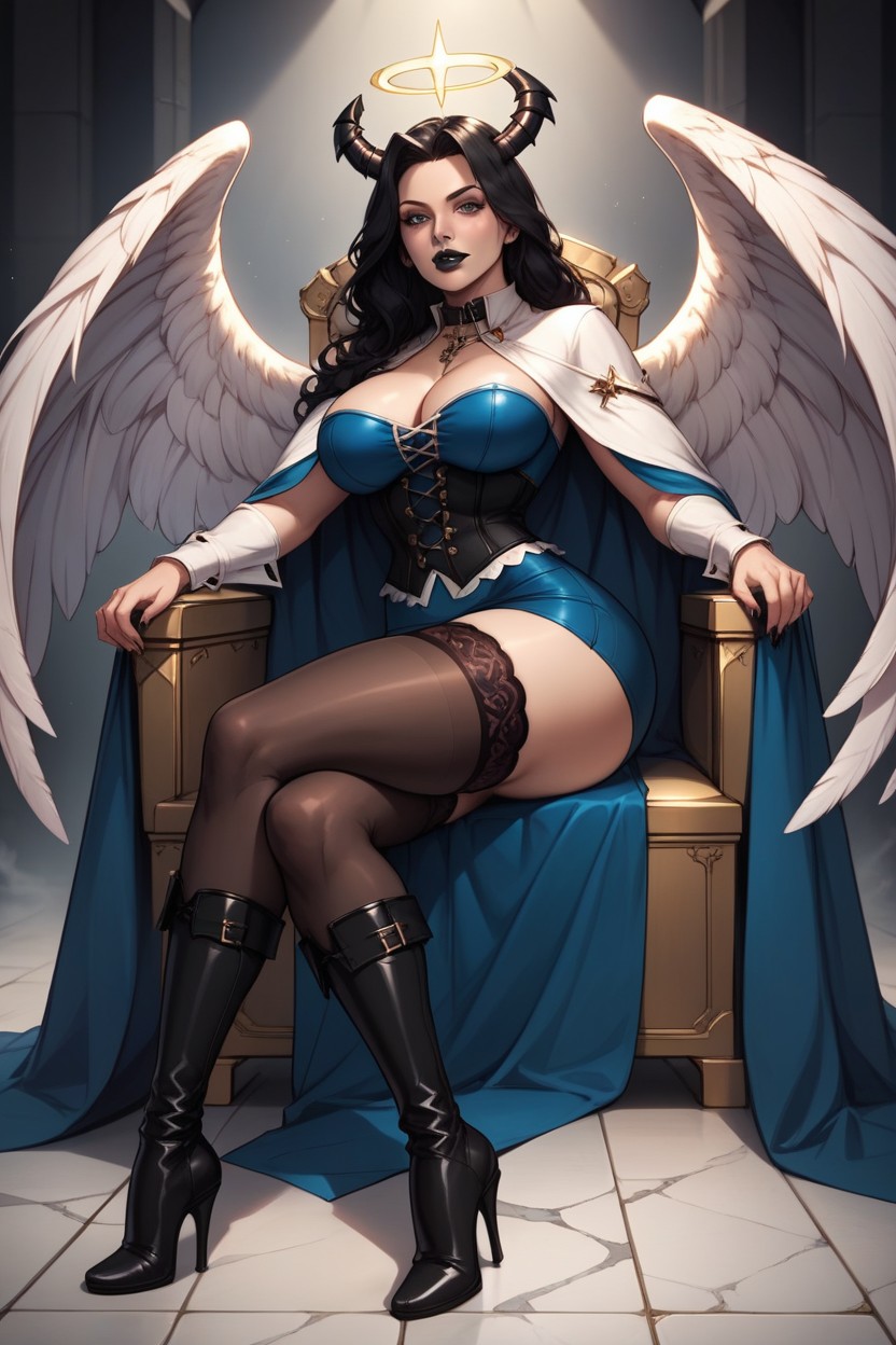A Combat Corset, Stockings, Boots Hentai AI Porn