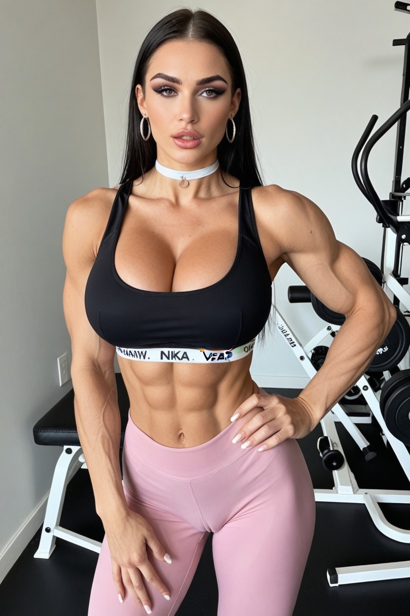 Full Body, Camel Toe, Tight White Nike Shirt AI Porn
