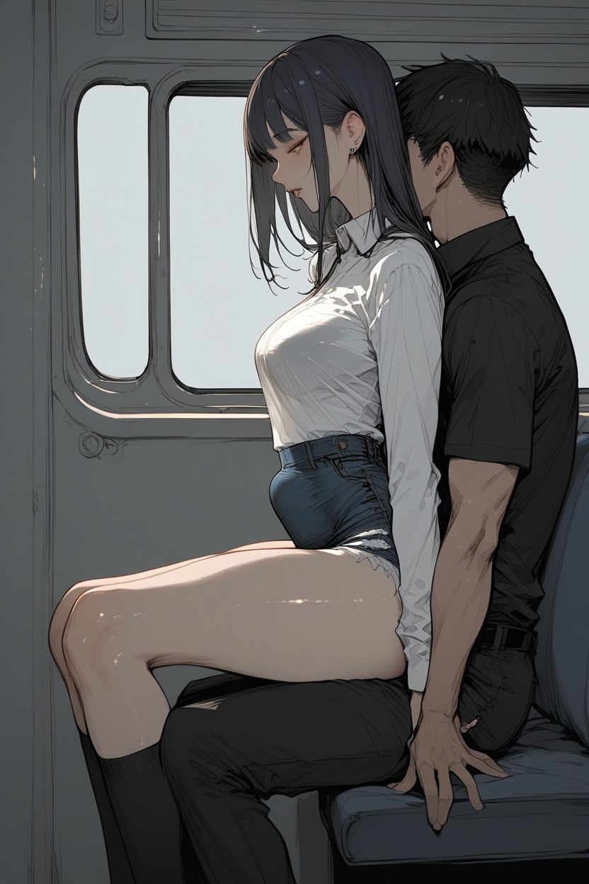 No Shoes, Stomach Tattoo, Legs Shaking Porno IA