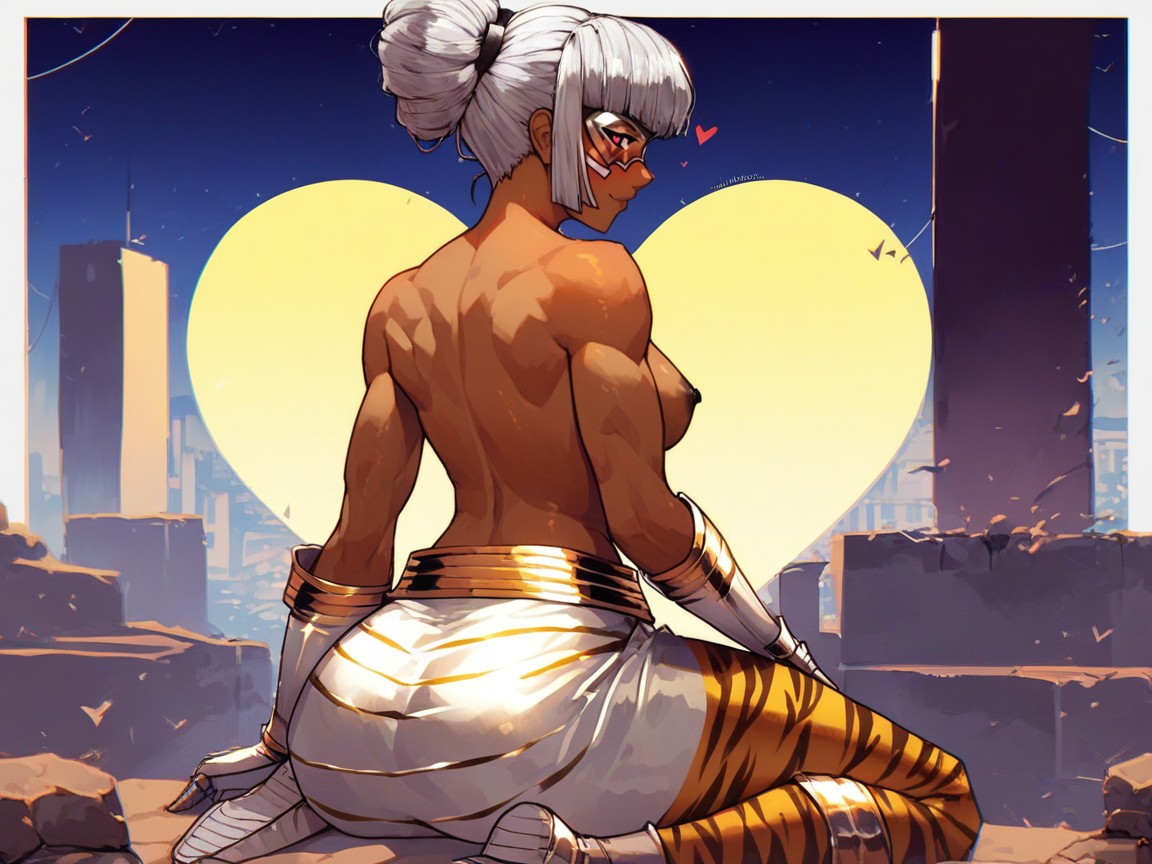 Latína, Breasts Exposed, Squared Chest Width Hentai IA