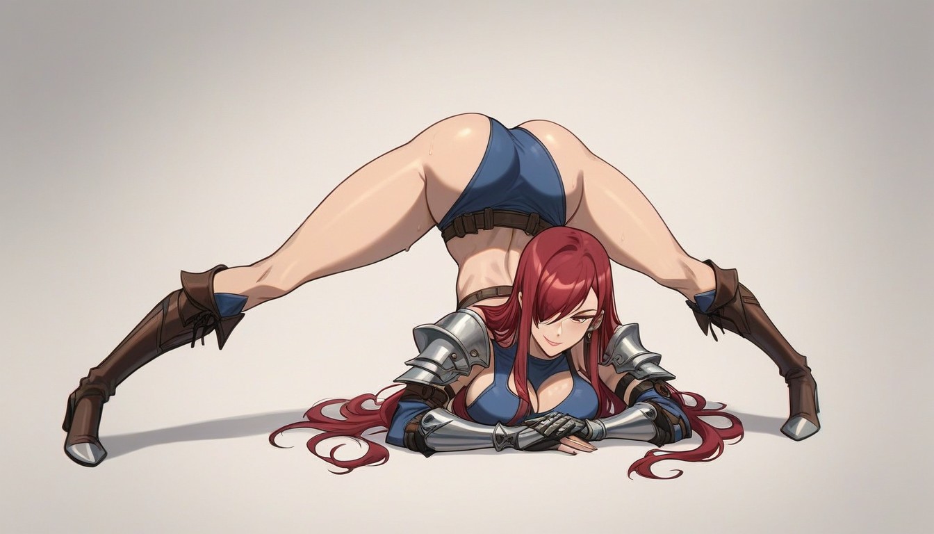 Seductive Smile, Large Breasts, Red Hair Hentai AI Porn