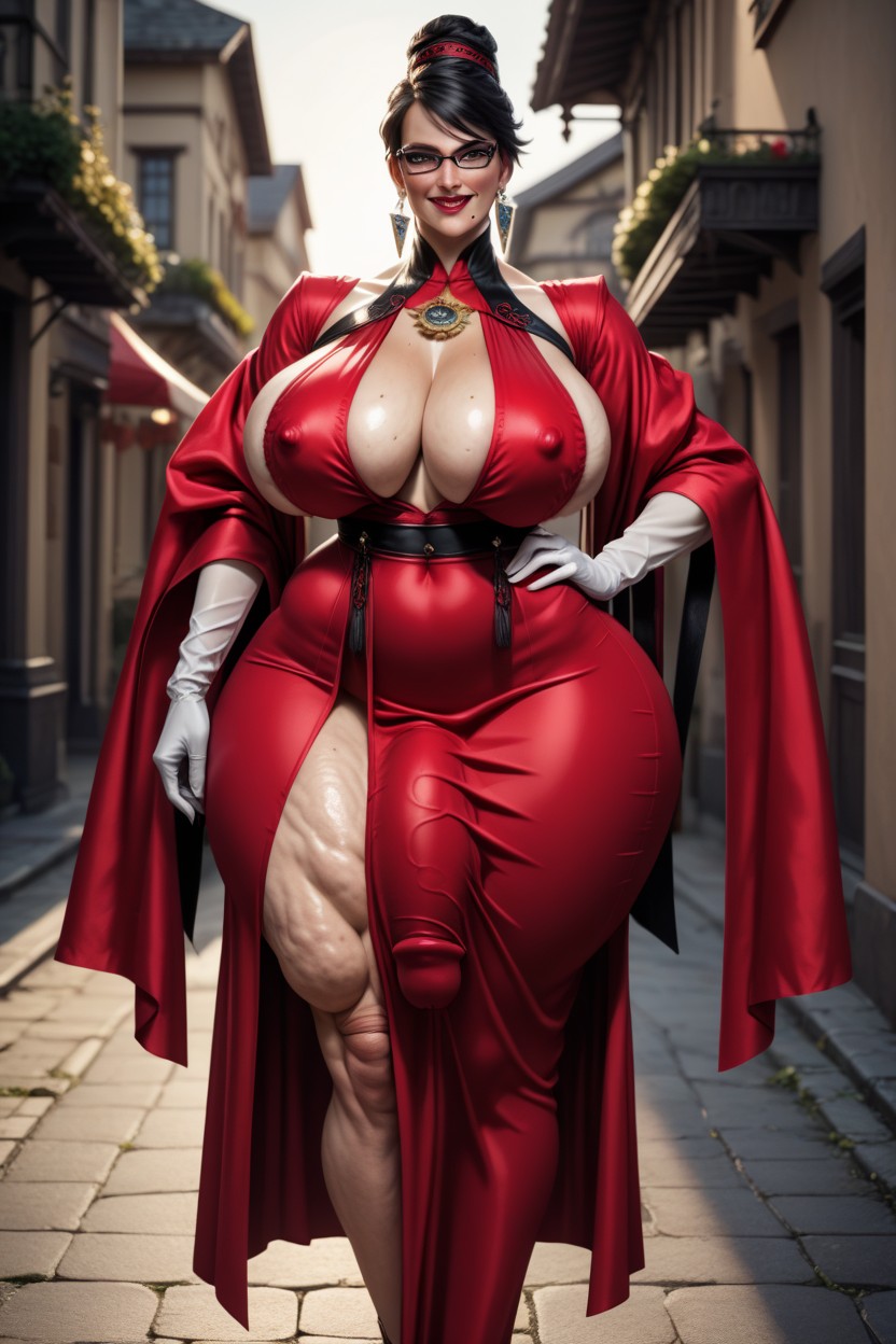 Mischievous (smiling While Blushing), Gigantic Thighs, Bayonetta Shemale AI Porn