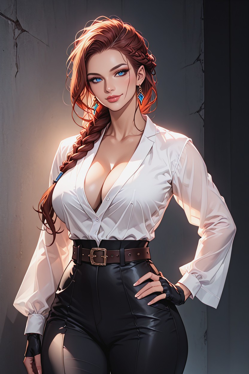 Fingerless Gloves, Seductive Eyes, Perfect Body Hentai AI Porn
