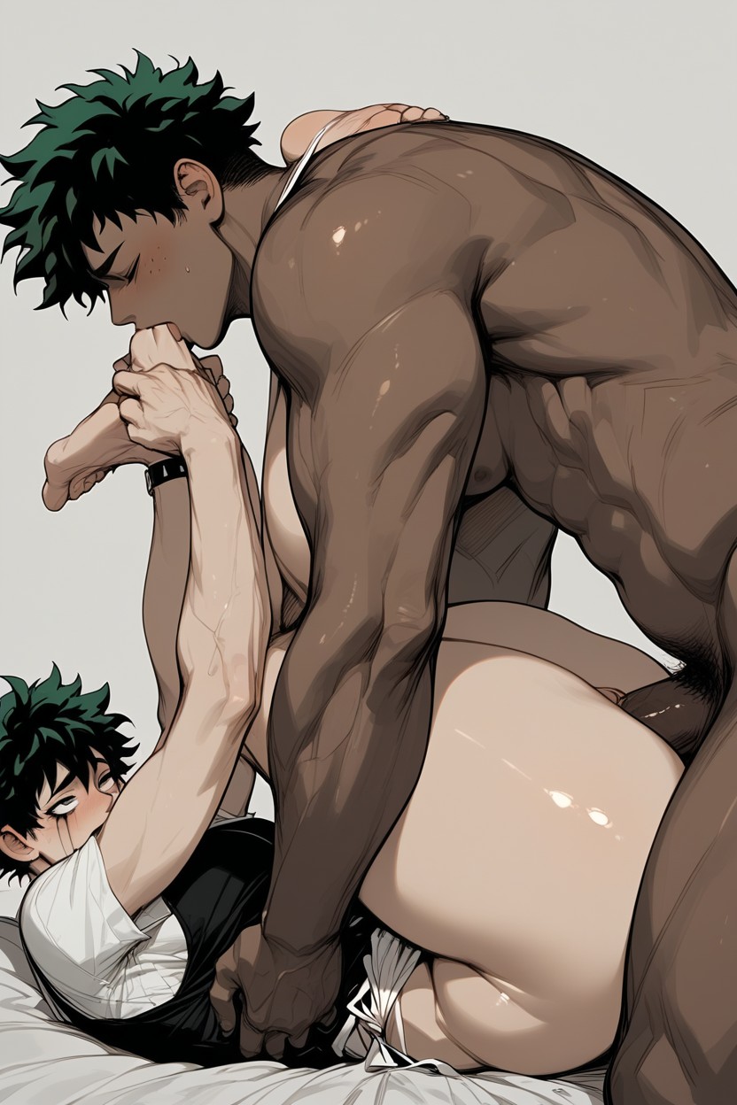 Goth Makeup, Man, Dark Skin Male Hentai AI Porn