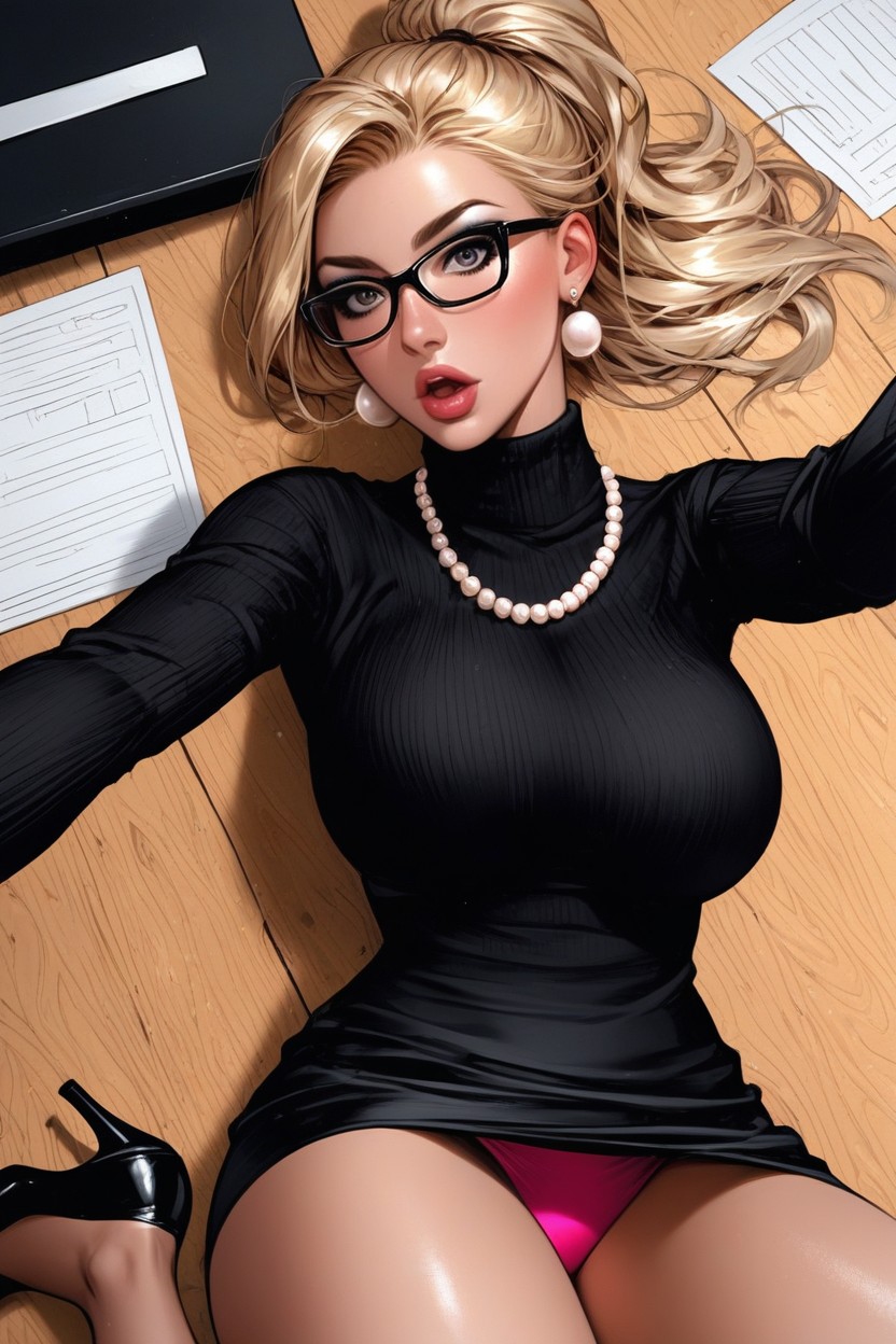 Woman, Dress, Pearl Earrings Porno IA