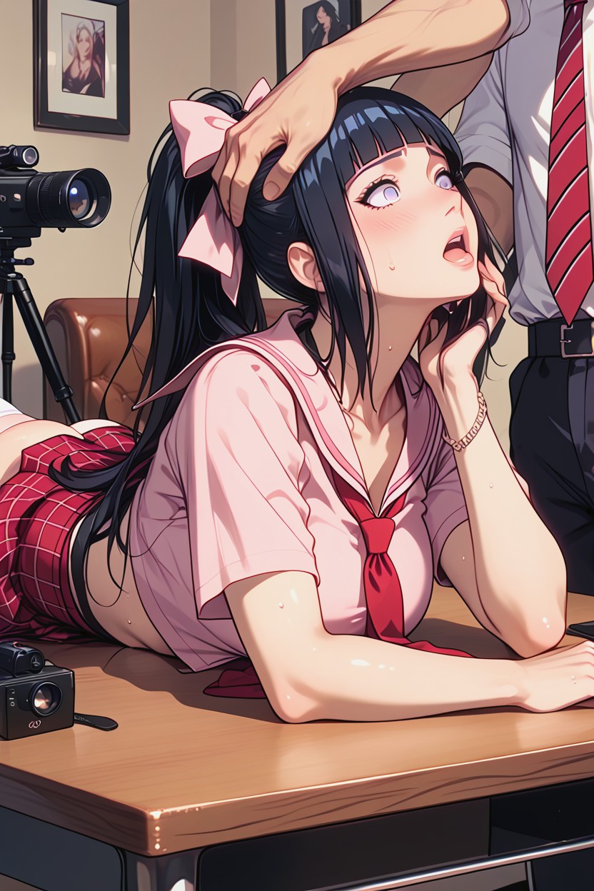 Beautiful Faces, Wide Eyes, Black Hair Ponytail Hentai AI Porn