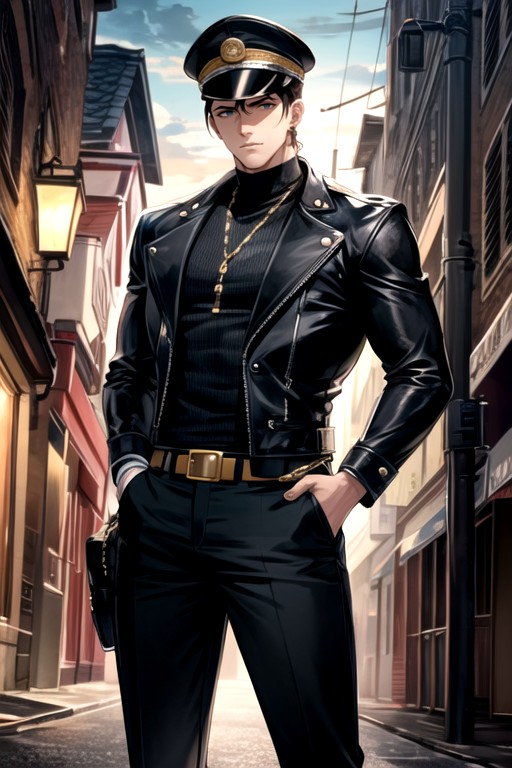Behind Him Is A Semitransparent Image Of A Man In A Surreal Form, Evening Time, 25+ Hentai AI Porn