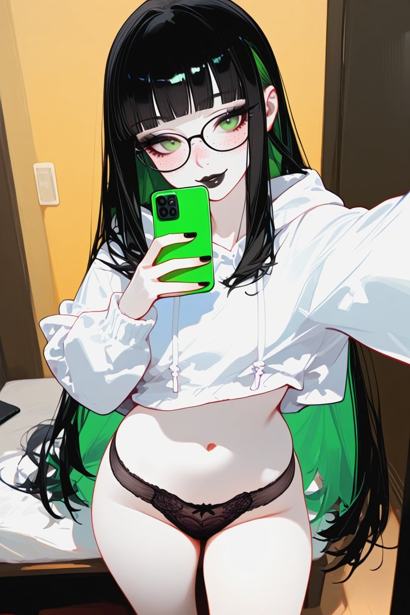 Black Lipstick, Makeup, Goth Hentai AI Porn