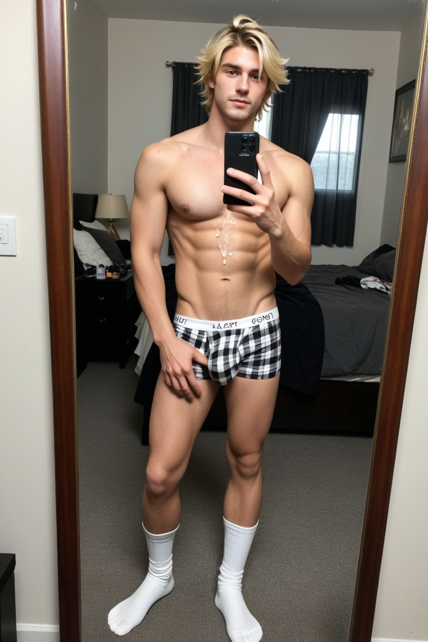 Thick Dick, Blonde, White Socks AI Gay Porn