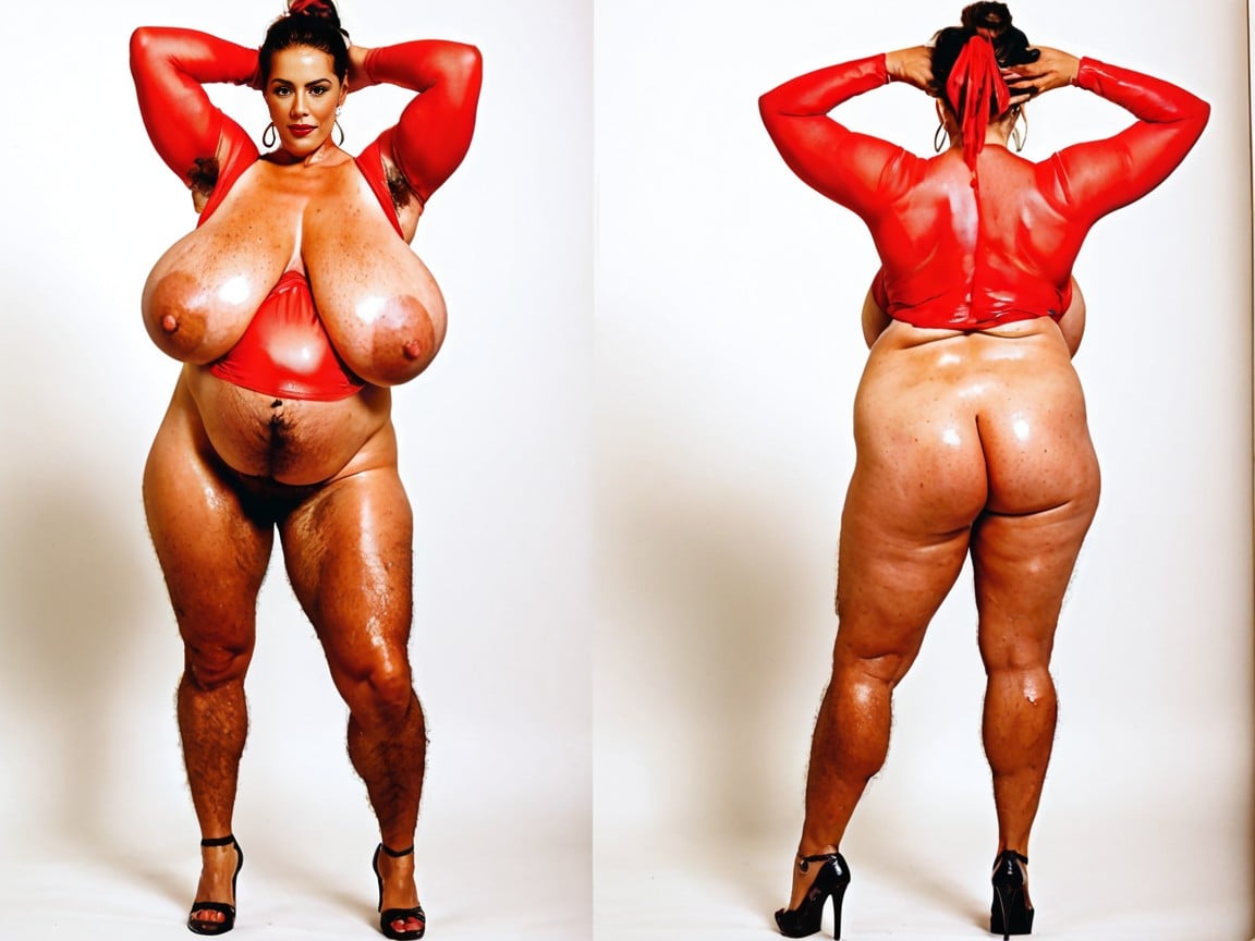 Massively Enlarged Puffy Nipples, Gaped Holes, Completely Naked AI Porn