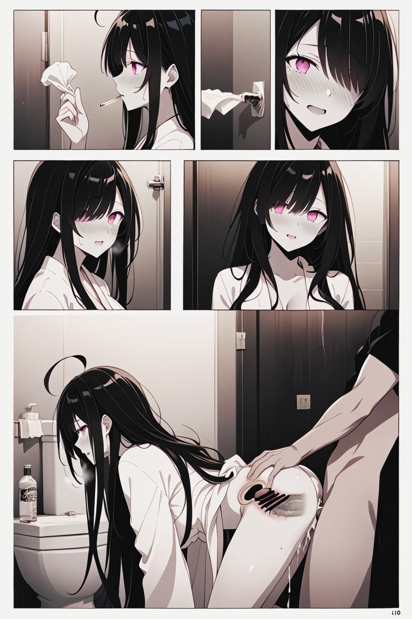 White Kimono, Bottles, Cigarettes Hentai AI Porn