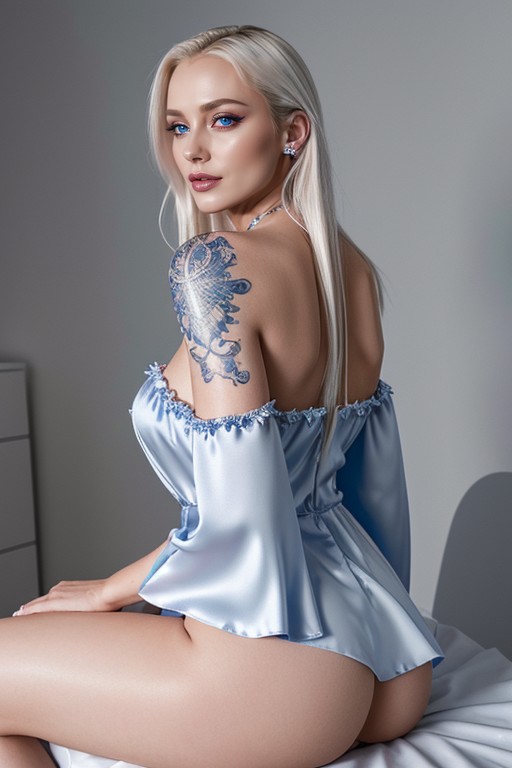 Fair Skin, Fabric Flowing As If In A Gentle Wind, Selene From Underworld Porno IA
