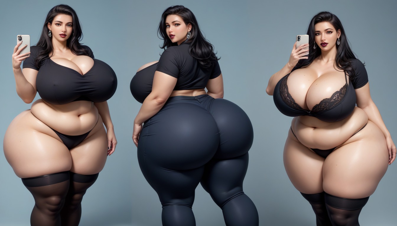 The Most Perfect Sexy Thick Plump Very Fat Asian American Woman, Mega Fat Gothic, 18+ Porno BBW IA