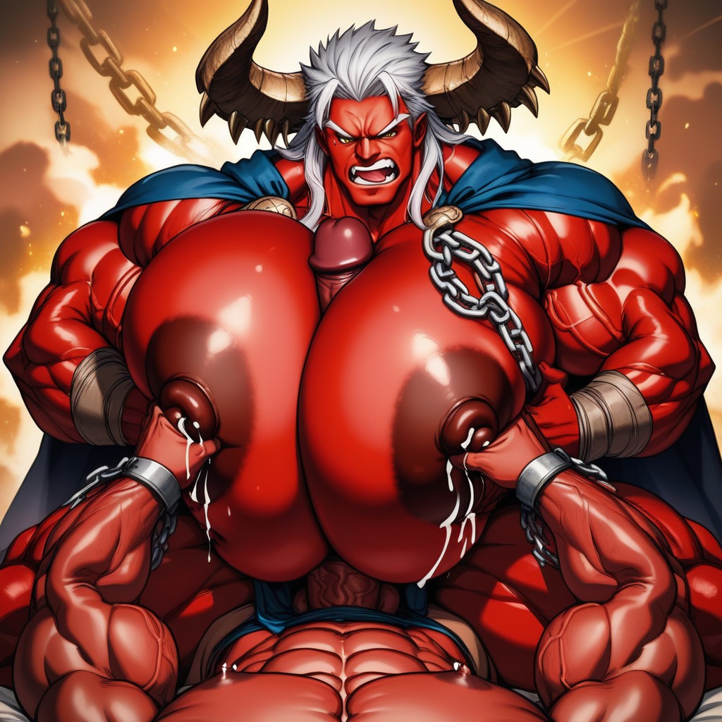 Suckle, Oversized Muscles, Tongue Out AI Gay Porn