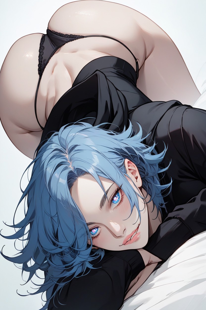 Wearing Ovesized Hoodie, Biting Lips, Ass Up Hentai AI Porn