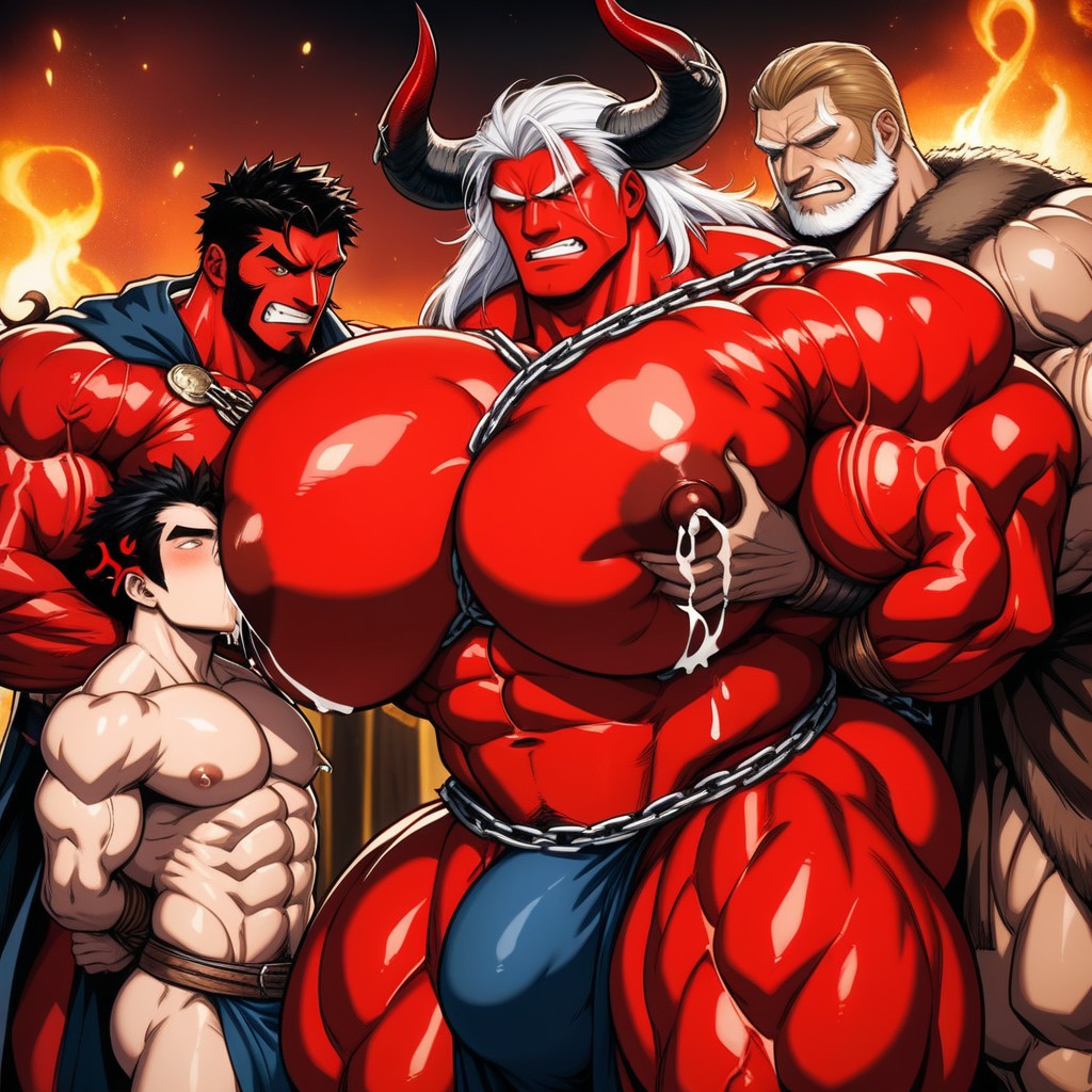 Loincloth, Hyper Breasts, Lactation AI Gay Porn