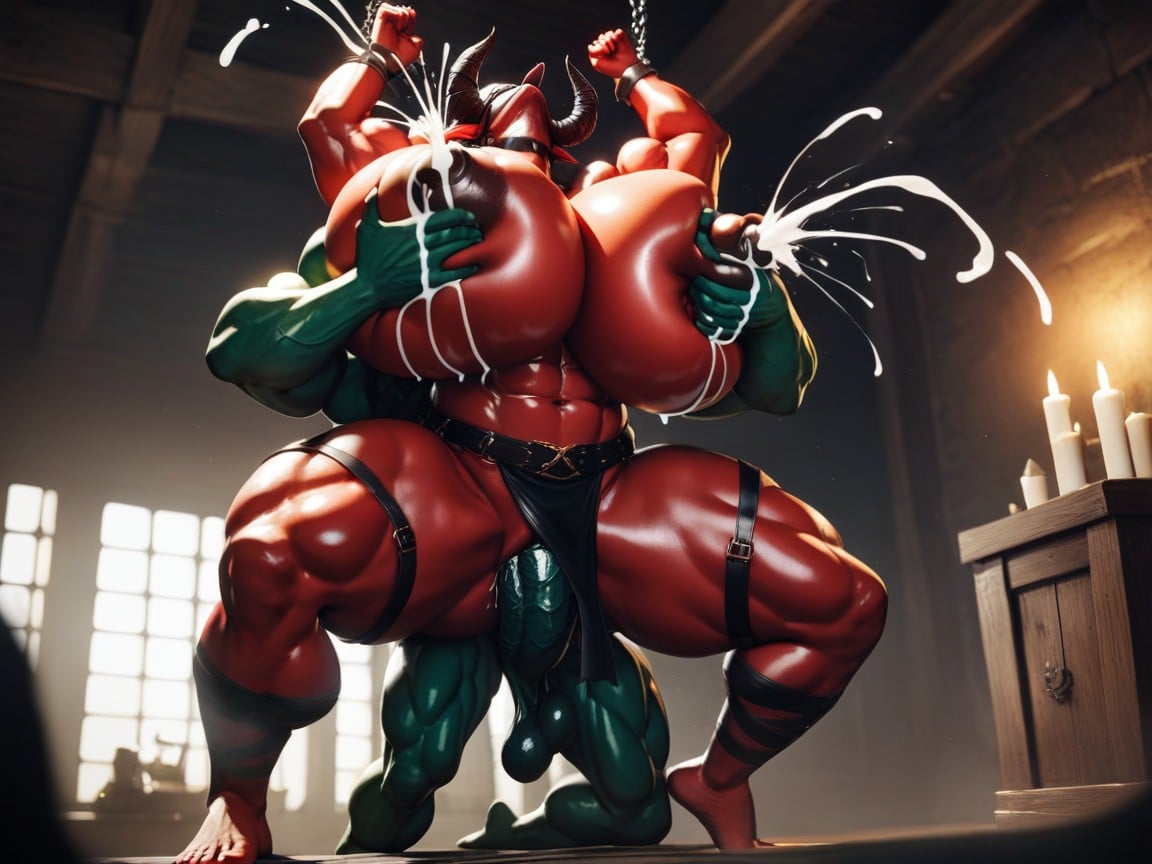 Bottom Up, Extremely Large Ass, Angry AI Gay Porn