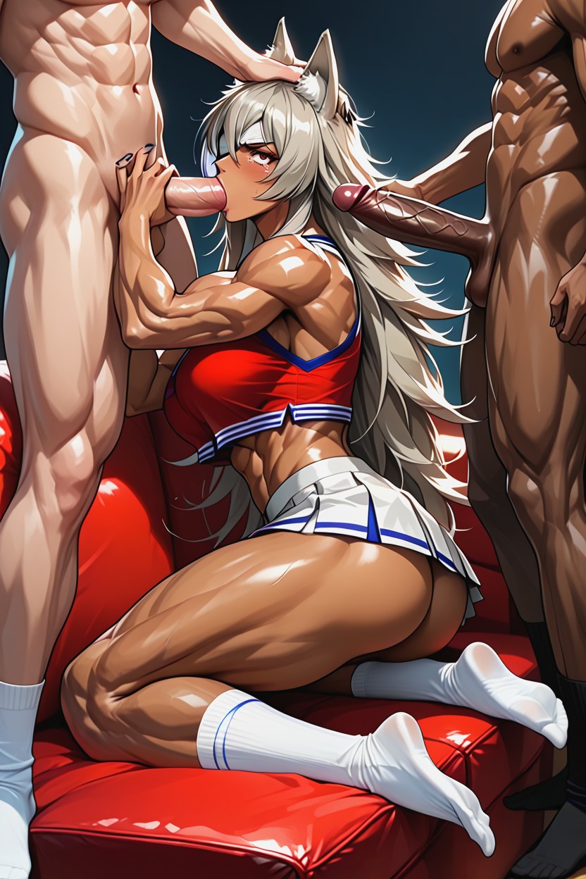 Ghislaine From Mushoku Tensei, Cheerleader Skirt, Socks Hentai AI Porn