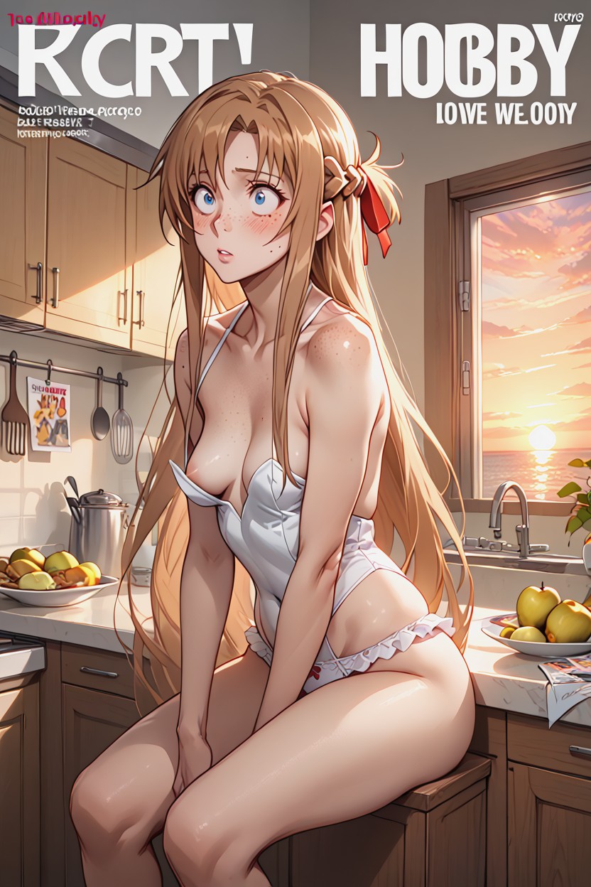 Asuna From Sword Art Online, Extra Wide Eyes, Cubby Stomach AI Porn