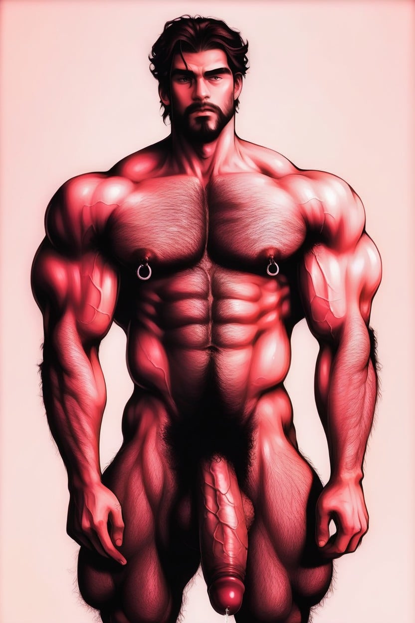 Extreme Hairy Legs Muscle Structure, Detailed Muscles, Octane Render AI Gay Porn