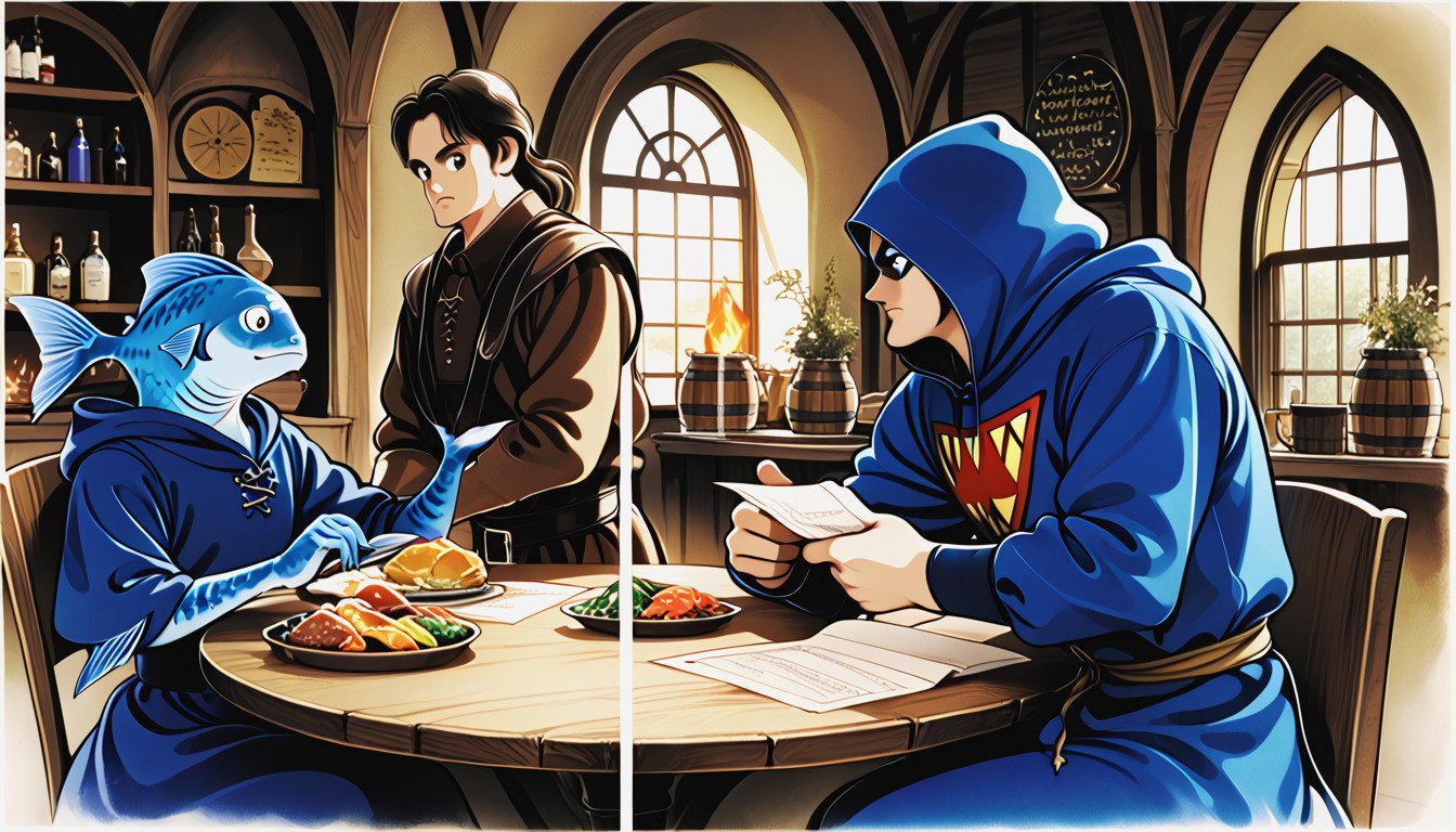 25+, One Hooded Blue Fish, Medieval Tavern Hentai AI Porn