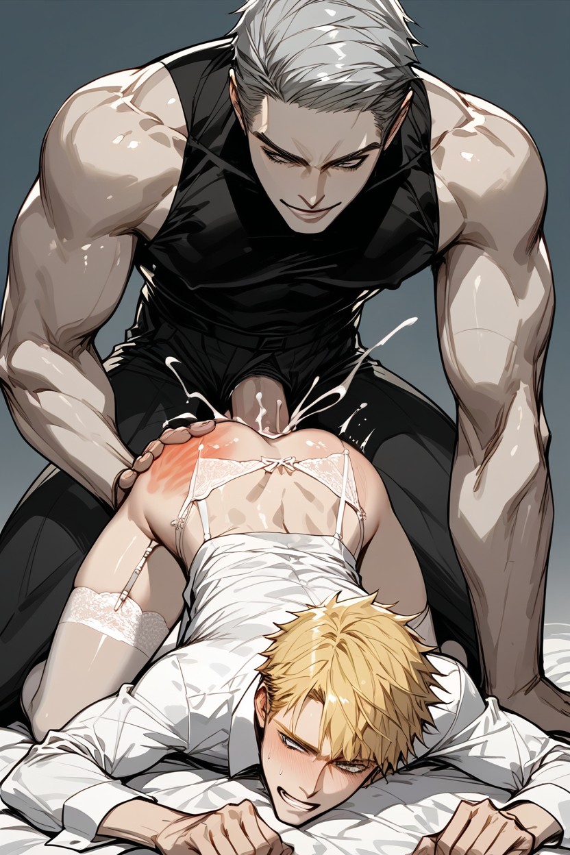 Hyper Cum, Massive Cum, Muscular Man Fucks Blond Porno gay IA