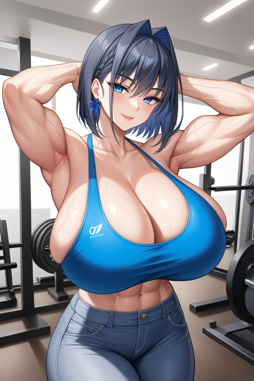 Eyeliner, Tight Jeans, Toned Abs AI Porn