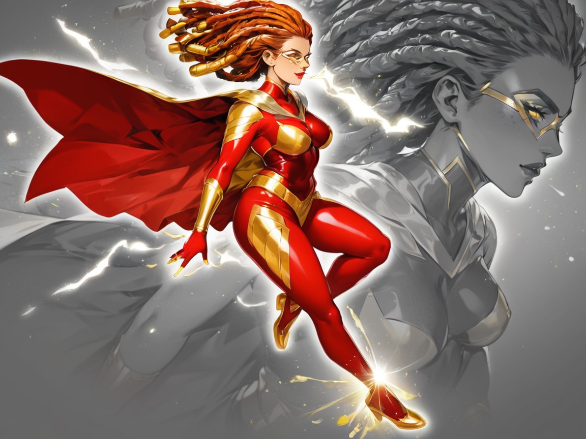 Ultra Detailed, Wide Waist, Wind Vortex Around Body Latina AI Porn