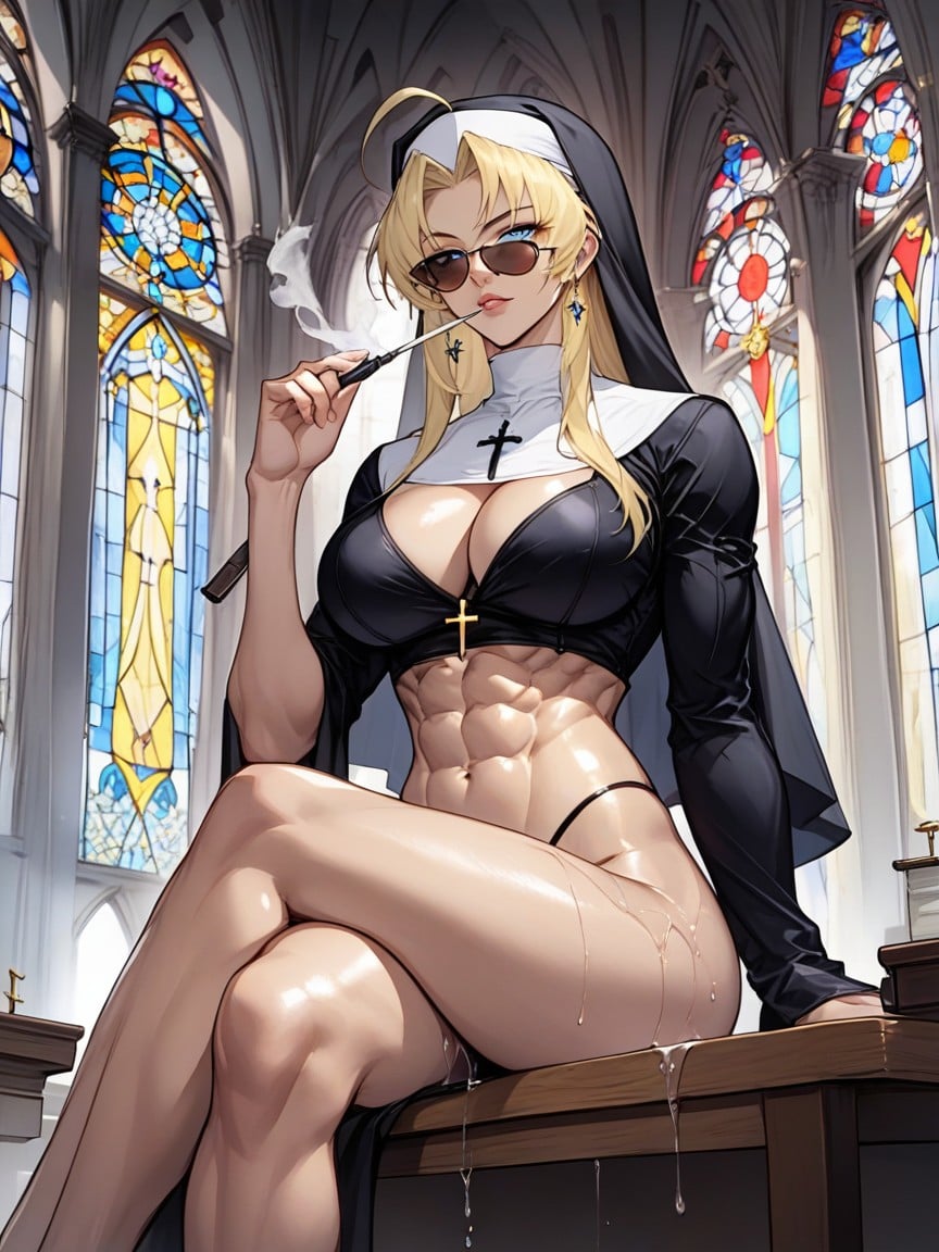 Oiled Skin, Black Lagoon, Front View Hentai AI Porn