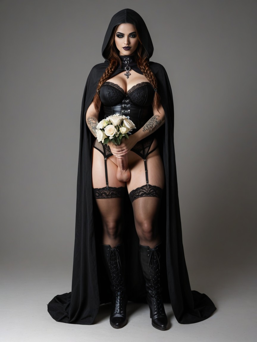 Ultra Realistic, Georgeus Futa, Tattooed Body Shemale AI Porn