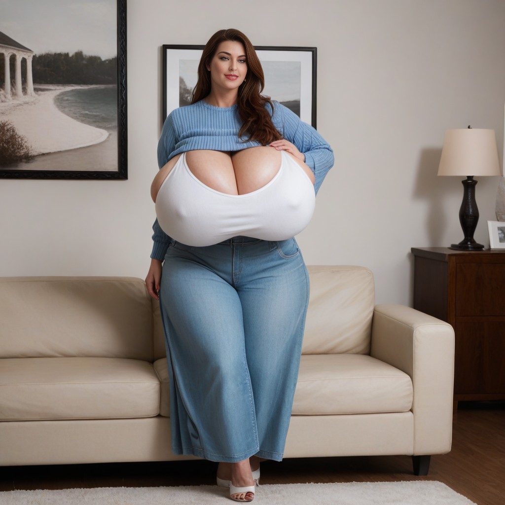 50+, Ssbbw, Colossal Breast AI Porn