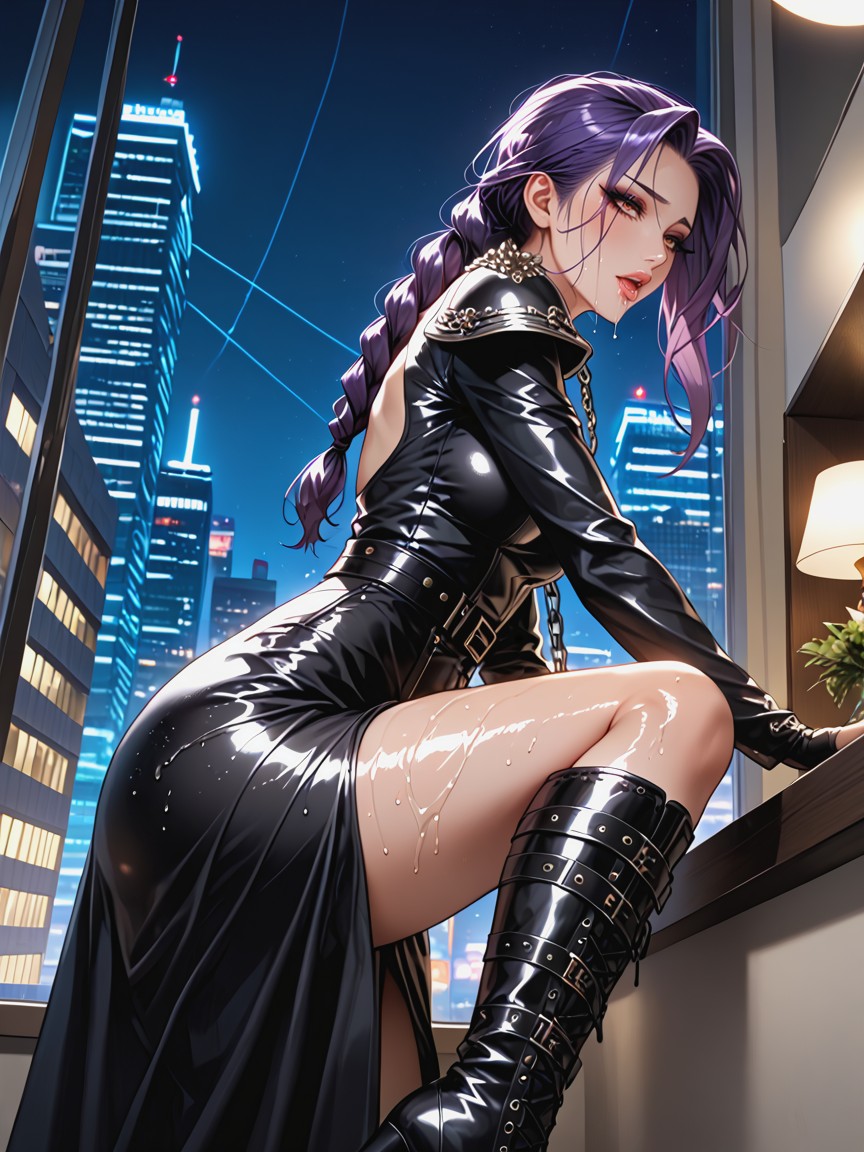 Thick Eyelashes, No Glitches, Ponytail Starts At Forehead Hentai AI Porn