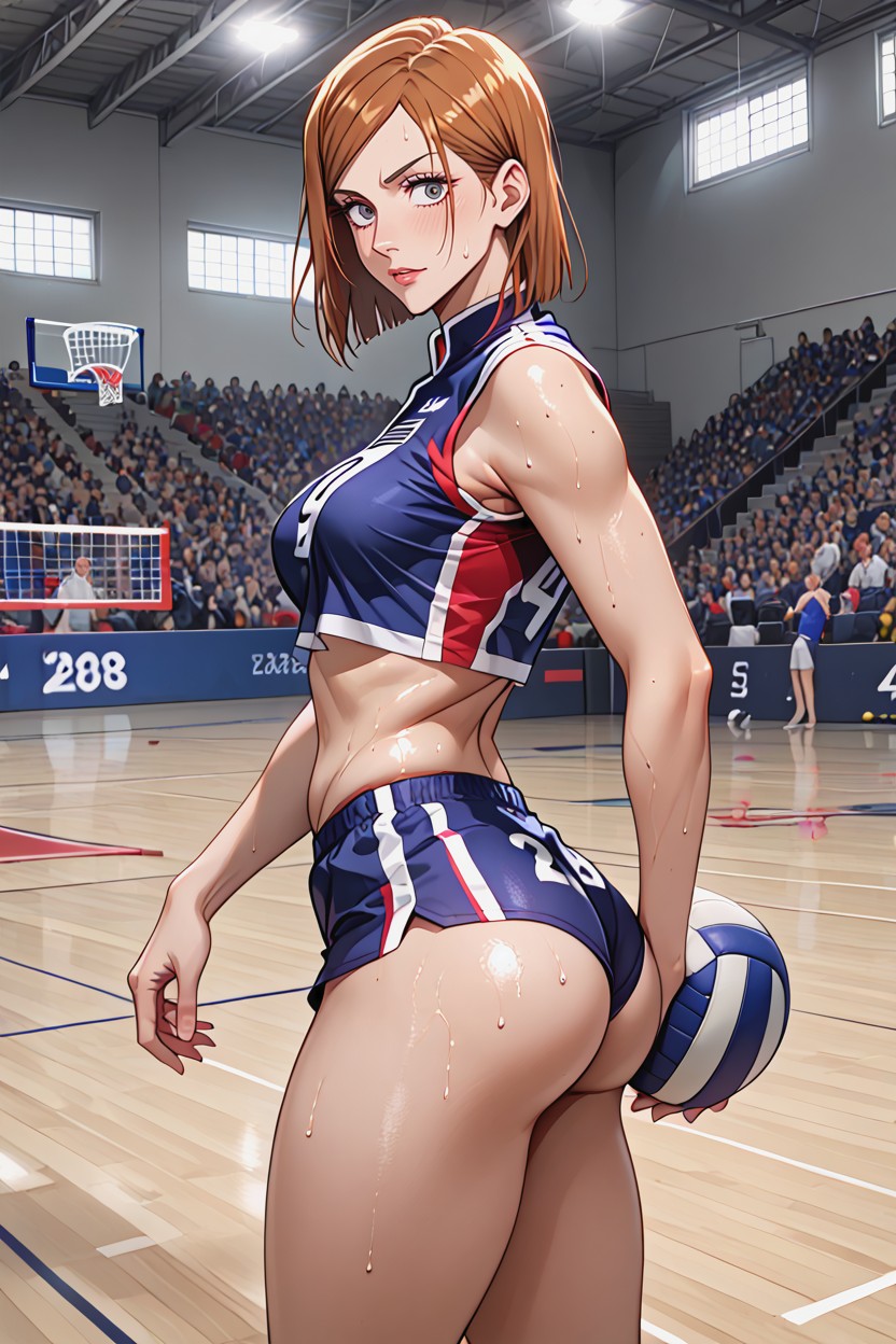Hyper Saggy Tits, Volleyball Thong Shorts, Thigh Gap AI Porn