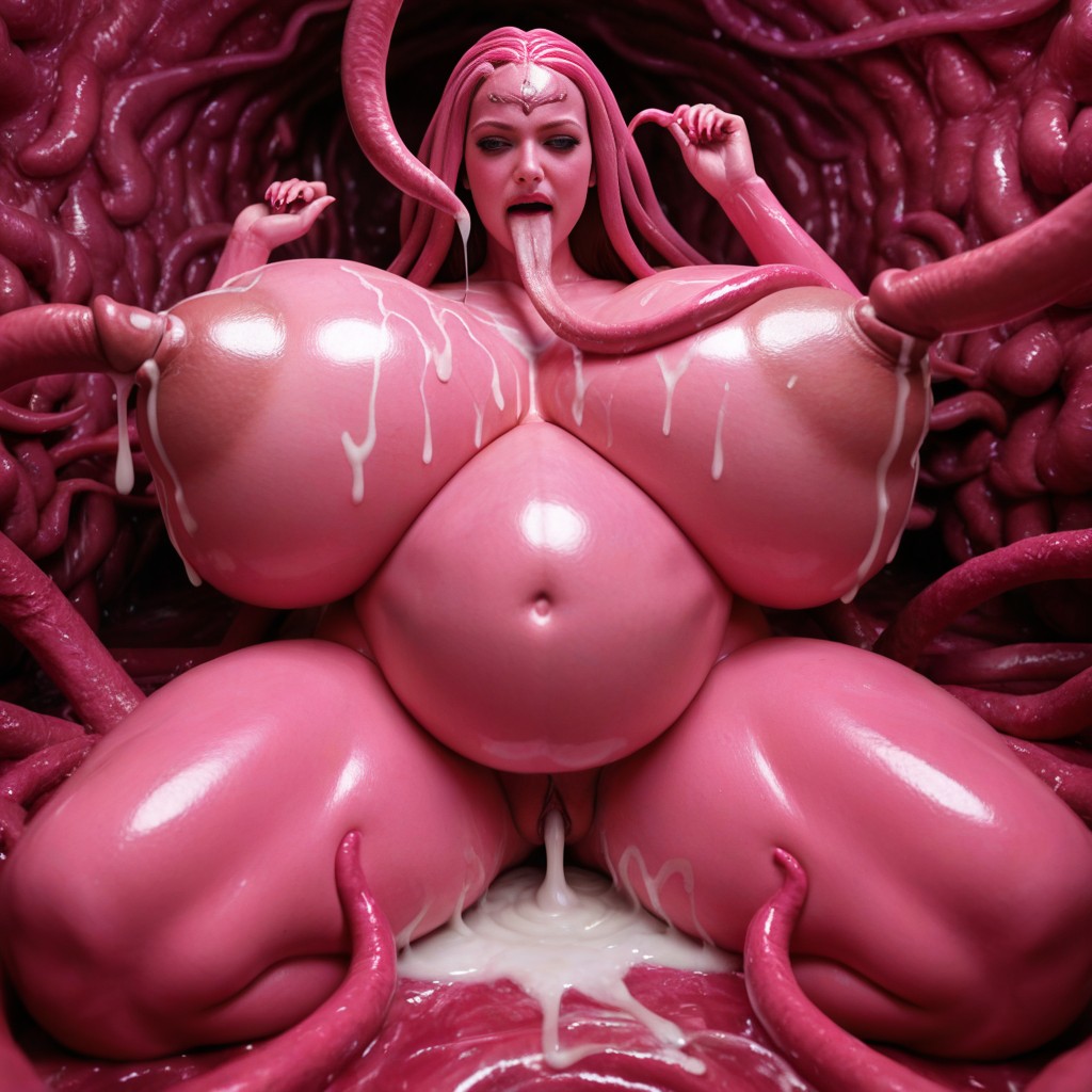 Pink Body, Nipple Sucking, Tentacle Suck Nipple AI Porn