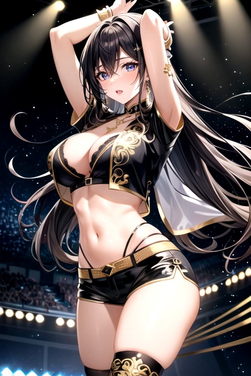 Body, Glamorous Stage Outfit, Sexy Concert Stage Hentai AI Porn