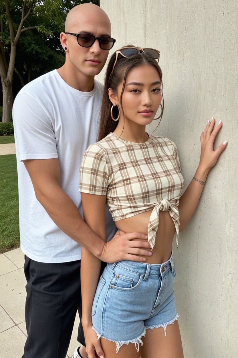 Large Cock In View, Woman Has Tanned Skin, Korean Model AI Porn